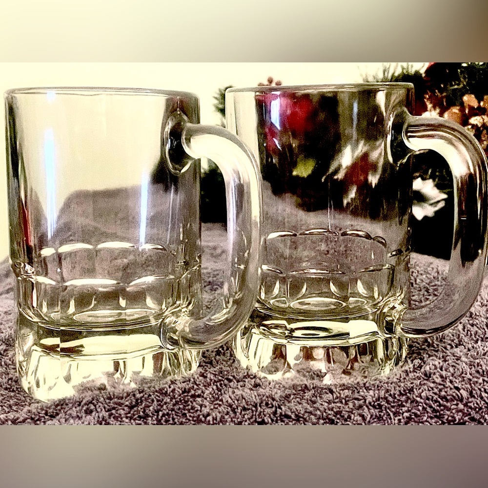 VINTAGE PAIR OF - “THICK/HEAVY AWESOME BEER/SODA MUGS”…